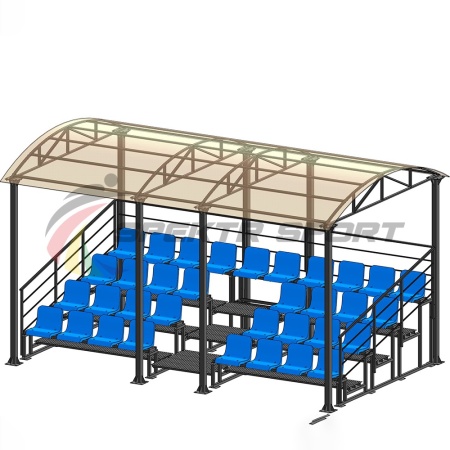 Купить Трибуна для зрителей 4 ряда на 34 места с навесом и перилами в Тайшете 